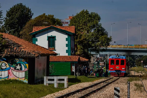 Estación Usaquen Del Tren Turístico Bogotá Sabana Turistren Norte Ciudad — Foto de Stock