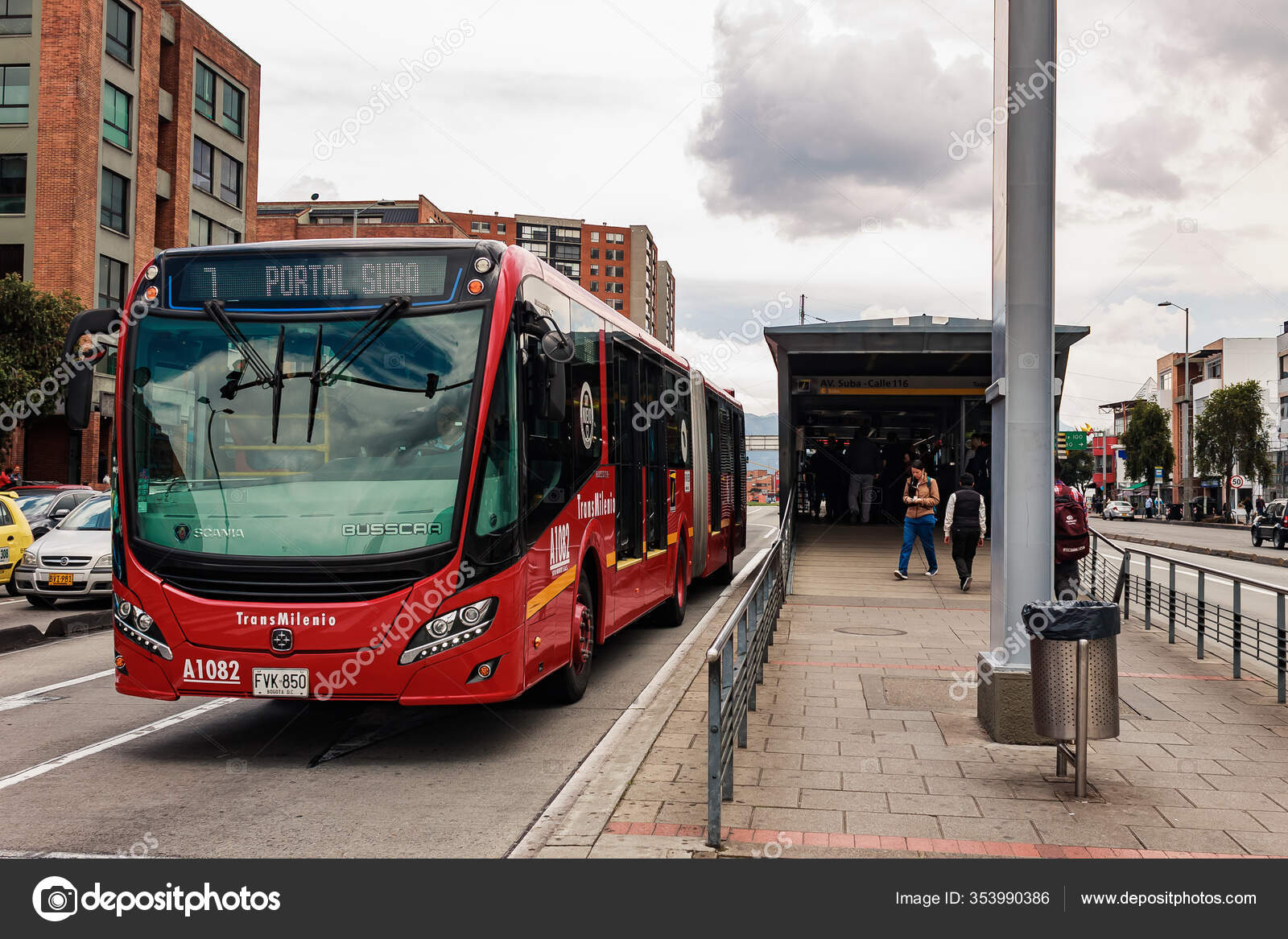 Transmilenio System Bus Shaio Station Suba Avenue Bogota Colombia February Stock Editorial Photo C Lasfotosdegabo 353990386