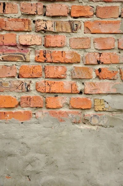 Detail der alten Ziegelmauer — Stockfoto