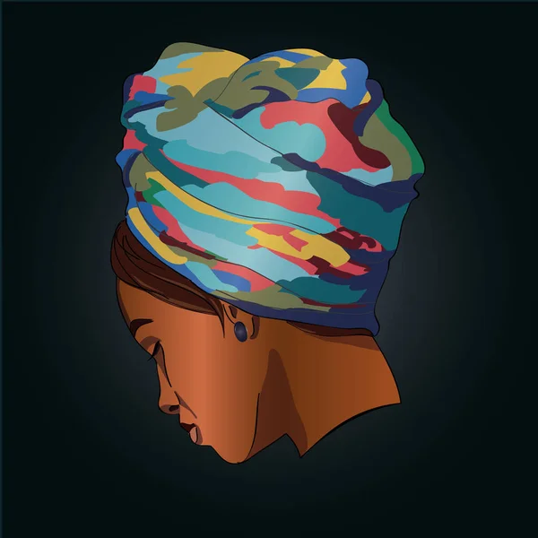 Fille dans un turban — Image vectorielle