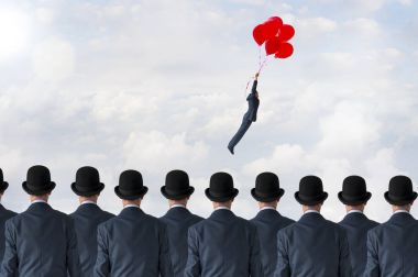 anahtar ve balon uçan ile fırsat kavramı