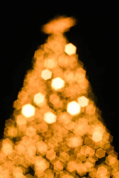 Fondo Abstracto Borroso Desenfocado Noche Oscura Borroso Árbol Navidad — Foto de Stock