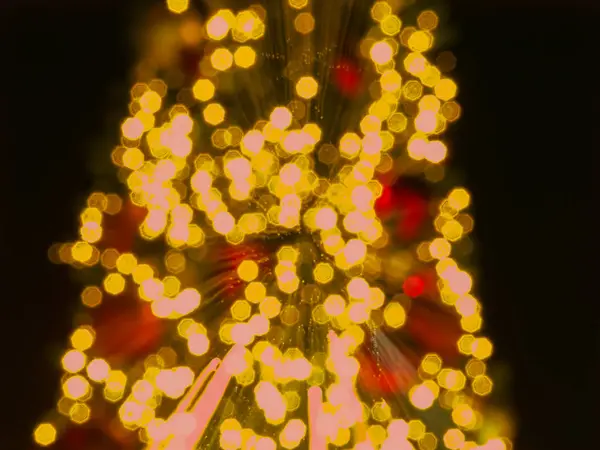 Bokeh Borrosa Luz Decorativa Led Desenfocado Fondo Texturizado Para Navidad — Foto de Stock