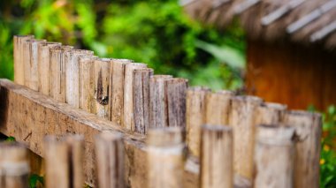 çit eski bambu ahşap kuru