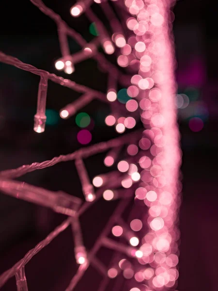Světle Růžové Rozmazané Bokeh Rozostření Pozadí Texturou Pro Valaentine Vánoce — Stock fotografie