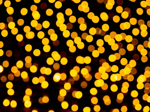 Golden Yellow Blurred Bokeh Light Defocused Background Textured Christmas New — Stock Photo, Image