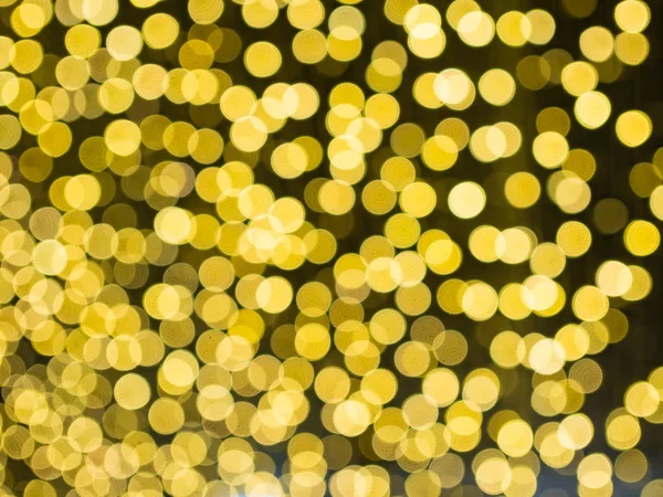 Amarillo Dorado Borrosa Luz Bokeh Fondo Desenfocado Texturizado Para Navidad — Foto de Stock