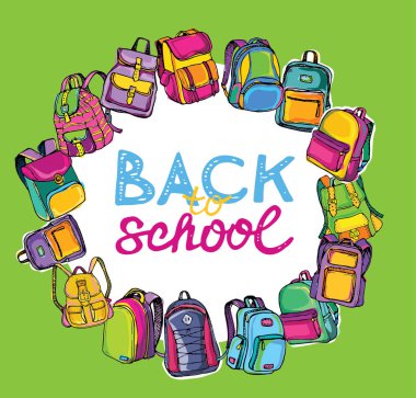 Geri okula büyük kümesi doodles. Elle mürekkeple çizilmiş. Vektör çizim. Serbest çizim okul öğeleri. Okula dönüş. 