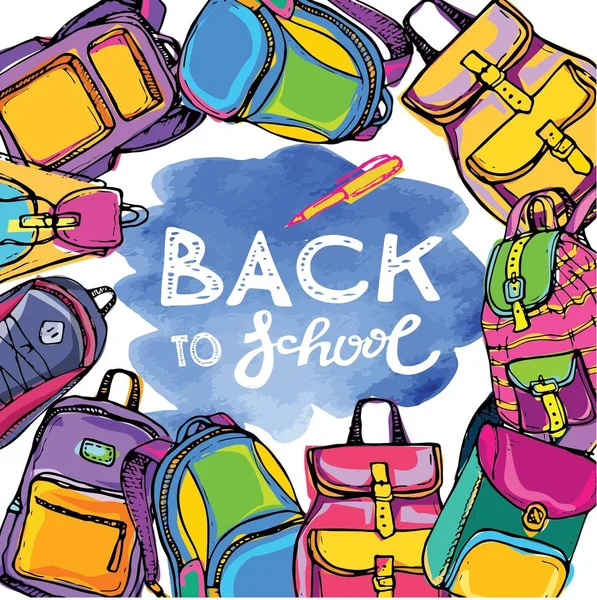 Geri okula büyük kümesi doodles. Elle mürekkeple çizilmiş. Vektör çizim. Serbest çizim okul öğeleri. Okula dönüş. 