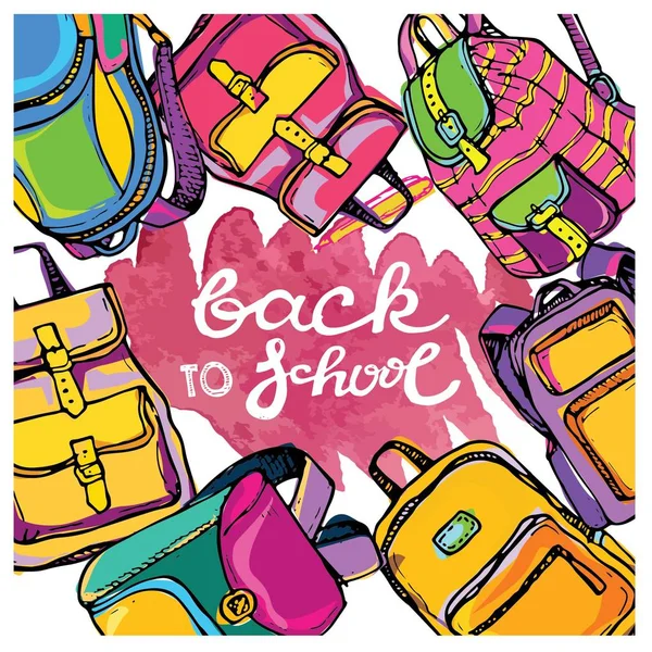 Geri okula büyük kümesi doodles. Elle mürekkeple çizilmiş. Vektör çizim. Serbest çizim okul öğeleri. Okula dönüş. 