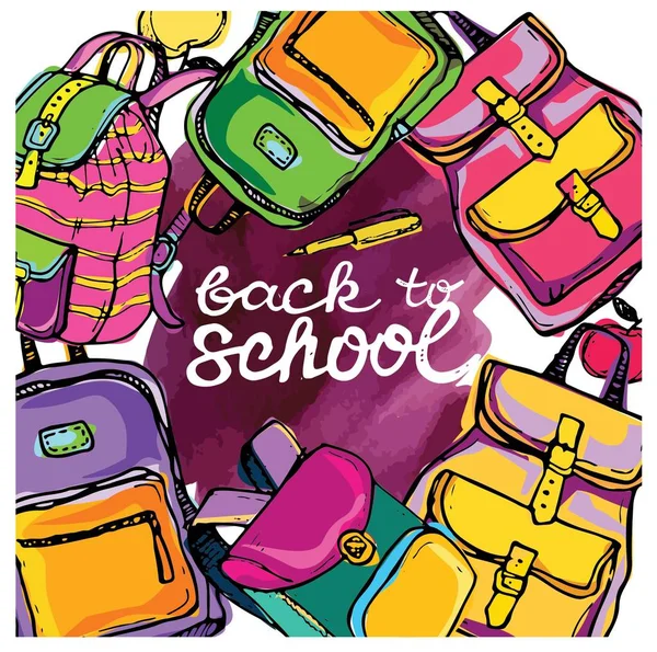 Geri okula büyük kümesi doodles. Elle mürekkeple çizilmiş. Vektör çizim. Serbest çizim okul öğeleri. Okula dönüş. 