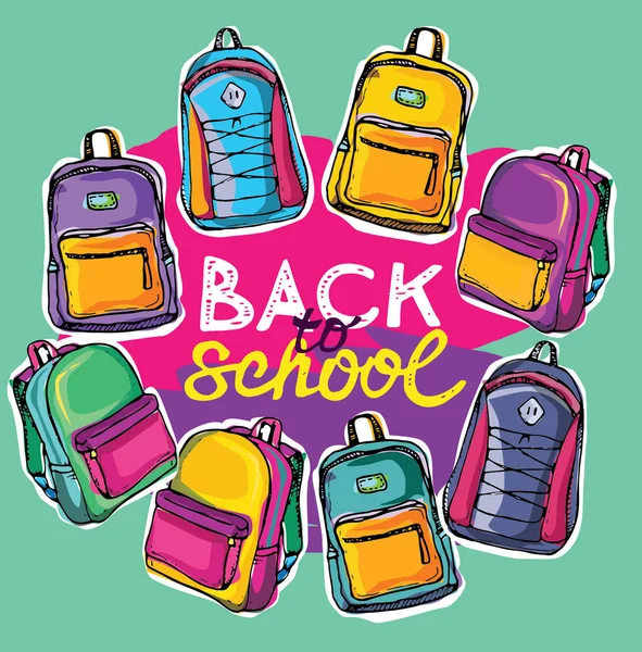 Geri okula büyük kümesi doodles. Elle mürekkeple çizilmiş. Vektör çizim. Serbest çizim okul öğeleri. Okula dönüş. 