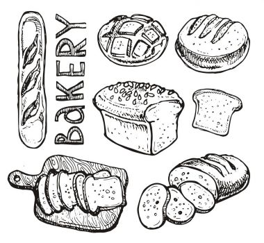 Elle çizilmiş doodle fırın