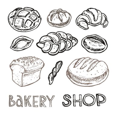 Elle çizilmiş doodle fırın