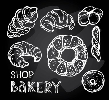 Elle çizilmiş doodle fırın