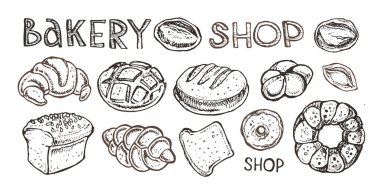 Elle çizilmiş doodle fırın