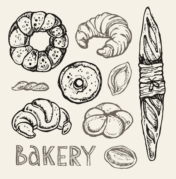 Elle çizilmiş doodle fırın