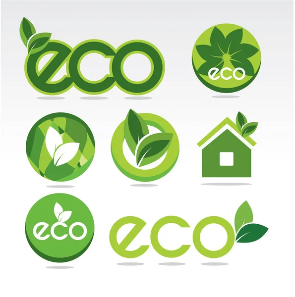 Эко, Эко дружественных, экологические набор набор иконок — стоковый вектор