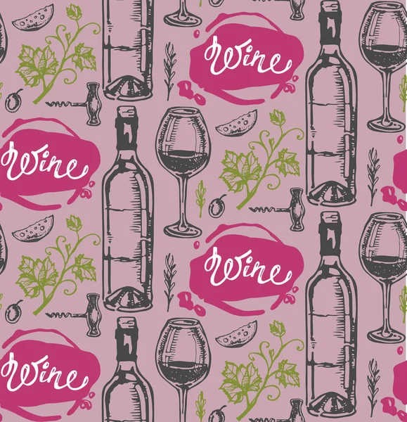 Elle çizilmiş doodle şarap koleksiyonu. Üzüm ve peynir