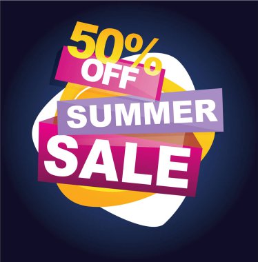 Büyük satış afiş. Yaz satışı büyük başlığı. Vektör çizim.