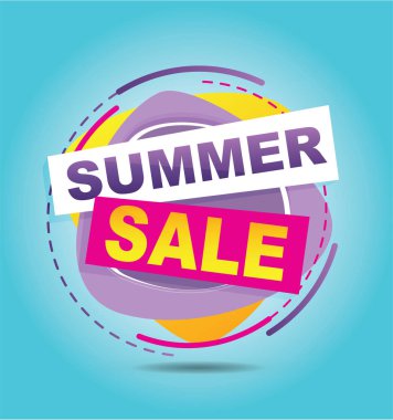 Büyük satış afiş. Yaz satışı büyük başlığı. Vektör çizim.