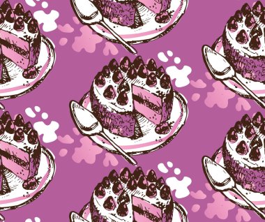 Elle çizilmiş doodle tatlı illüstrasyon.