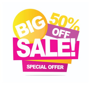 Büyük satış afiş. Yaz satışı büyük başlığı. Vektör çizim.