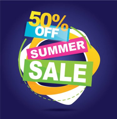 Büyük satış afiş. Yaz satışı büyük başlığı. Vektör çizim.