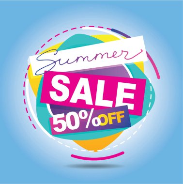 Büyük satış afiş. Yaz satışı büyük başlığı. Vektör çizim.