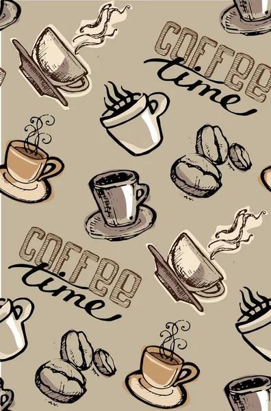 Кофейный сервиз. Латте с векторной иллюстрацией тыквы . — стоковый вектор
