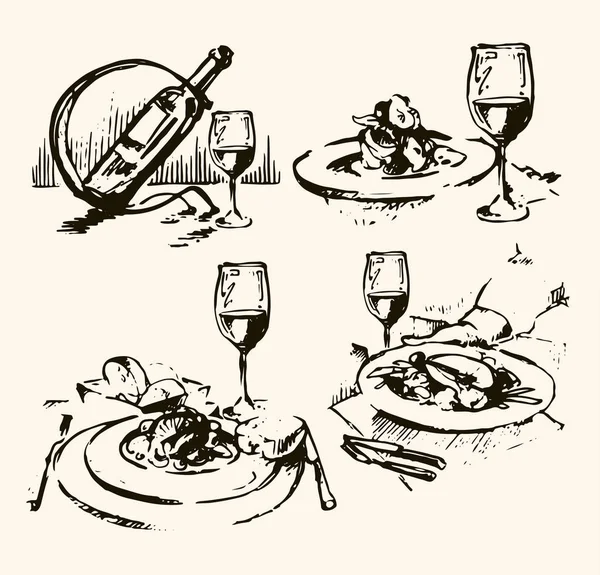 Şarap Vintage natürmort. El detaylı şekilde çekilmiş.