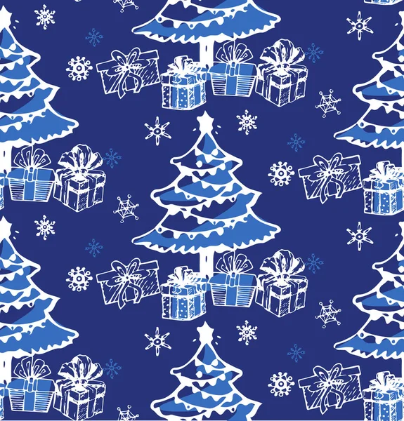 El stylizaed Noel ağacı topu çekilmiş. Tasarım, vektör çizim doodle. Tasarım topu Noel oyuncaklar, topları, yıldız ve kar taneleri ile stilize — Stok Vektör