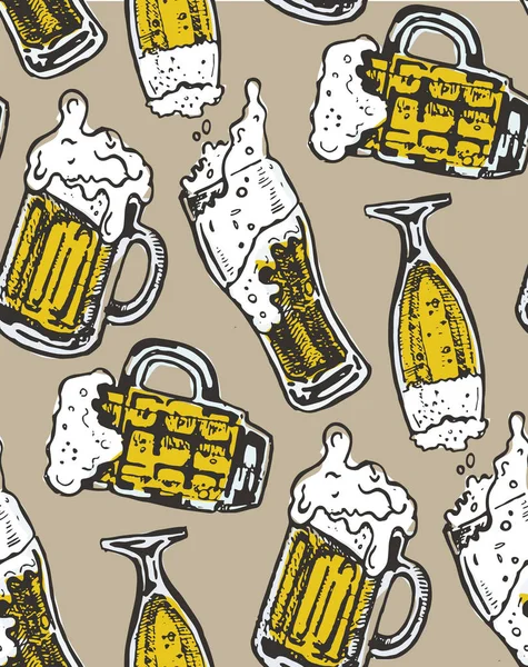 Ekim Festivali. Bira içmek. Vektör çizim.