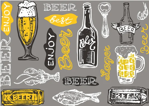 Ekim Festivali. Bira içmek. Vektör çizim.