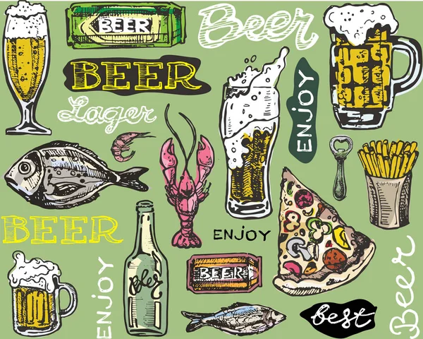October fest. Drink beer. Vector illustration.