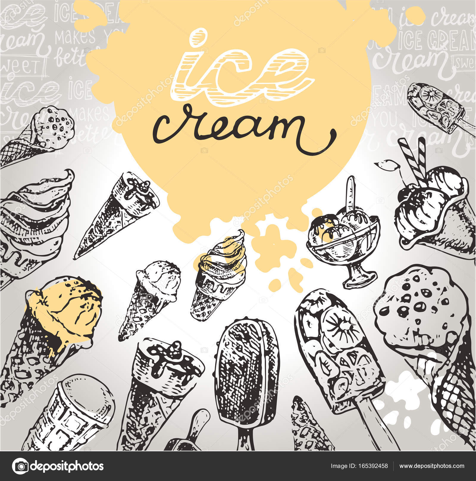 手描き落書きのアイスクリームのイラストです アイスクリームは常に良いアイデアです ストックベクター C Jane55