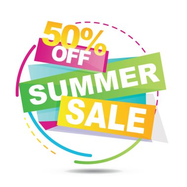 Büyük satış afiş. Yaz satışı büyük başlığı. Vektör çizim.