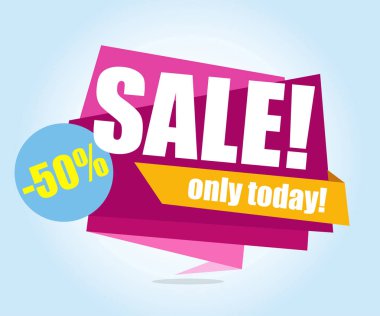 Süper satış afiş, büyük satışı büyük başlığı, % 50 indirim, özel indirim yaz satış vektör afiş. Vektör çizim.
