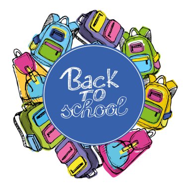 Geri okula büyük kümesi doodles. Elle mürekkeple çizilmiş. Vektör çizim. Serbest çizim okul öğeleri. Okula dönüş. 