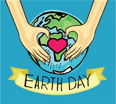 Yeşil bir filiz tutan eller. Bakım ve çevre geliştirme. Ekoloji kavramı. Vektör çizim düz tasarımı. Dünya günü. Dünya'yı kurtarmak ya da yeşil bir dünya sembol kavramı vektör. Çizgi film vektör görüntü Dünya gezegeni tutan bir el. Yeşil doodle