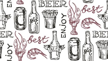 Ekim Festivali. Bira içmek. Vektör çizim.