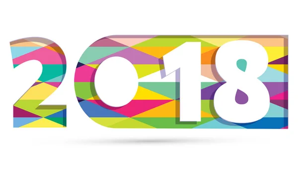 新年あけましておめでとうございます 2018 本文デザインのベクトル — ストックベクタ