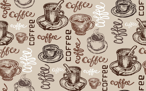 Hand drawn doodle coffee illustration