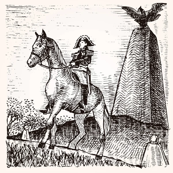 Napoléon - Illustration vectorielle vintage dessinée à la main. Empereur Napoléon . — Image vectorielle
