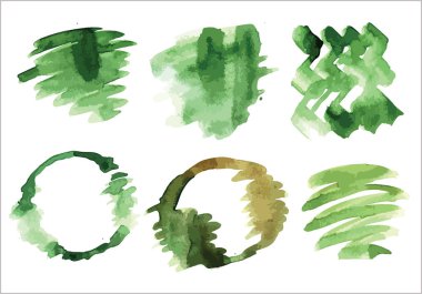 Printwatercolor elemanları tasarımı için. Suluboya el boya doku soyut. Vektör çizim