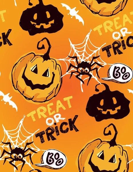 Atributy a Halloween ručně kreslené postavy doodle sada. Halloween vektorové ilustrace. Vektorové ilustrace. — Stockový vektor