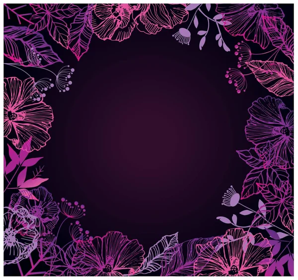 Çiçek kümesi: son derece detaylı elle çizilmiş çiçek ve yaprakları. Vektör çizim