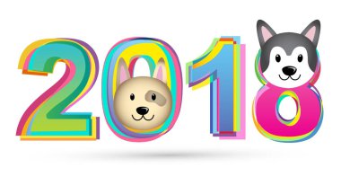 Mutlu yeni yıl 2018: köpek