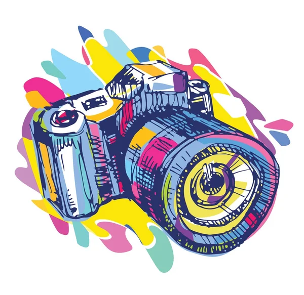 El çizilmiş doodle retro kamera. İyi bir çekim!