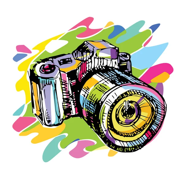 El çizilmiş doodle retro kamera. İyi bir çekim!